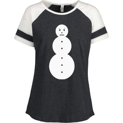 Angry Snowman The J.E.E.Z.Y Snowman Enza Ladies Jersey Colorblock Tee