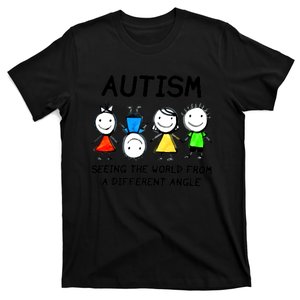 Autism Seeing The World From A Different Angle Autism Gifts T-Shirt