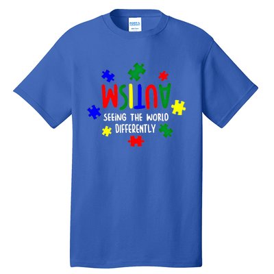 Autism Seeing The World Differently Cute Gift Tall T-Shirt