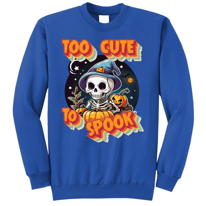 Adorable Skeleton Too Cute To Spook Design Gift Sweatshirt