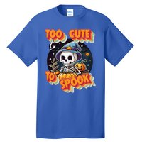 Adorable Skeleton Too Cute To Spook Design Gift Tall T-Shirt