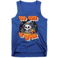 Adorable Skeleton Too Cute To Spook Design Gift Tank Top