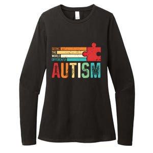 Autism Seeing The World Differently Puzzle Piece Gift Womens CVC Long Sleeve Shirt