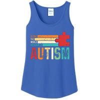 Autism Seeing The World Differently Puzzle Piece Gift Ladies Essential Tank