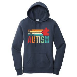 Autism Seeing The World Differently Puzzle Piece Gift Women's Pullover Hoodie