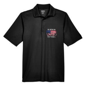 Alabama Softball Team American Flag Gift Men's Origin Performance Pique Polo