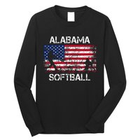 Alabama Softball Team American Flag Gift Long Sleeve Shirt