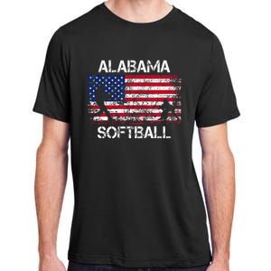 Alabama Softball Team American Flag Gift Adult ChromaSoft Performance T-Shirt