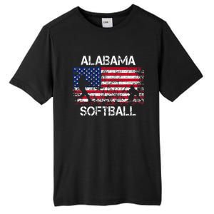 Alabama Softball Team American Flag Gift Tall Fusion ChromaSoft Performance T-Shirt