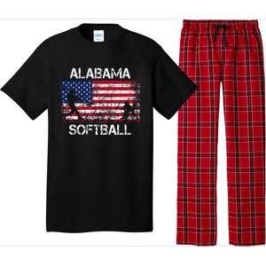 Alabama Softball Team American Flag Gift Pajama Set