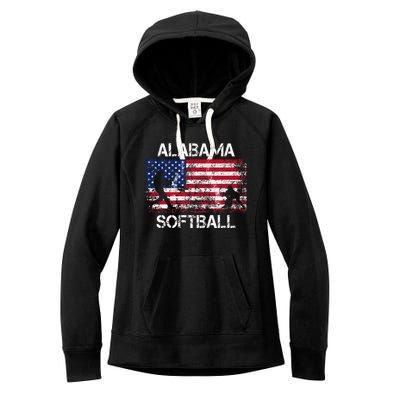 Alabama Softball Team American Flag Gift Women's Fleece Hoodie