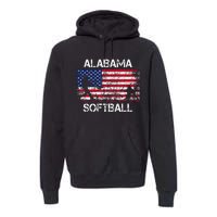 Alabama Softball Team American Flag Gift Premium Hoodie