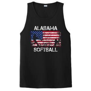 Alabama Softball Team American Flag Gift PosiCharge Competitor Tank