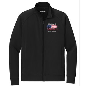 Alabama Softball Team American Flag Gift Stretch Full-Zip Cadet Jacket