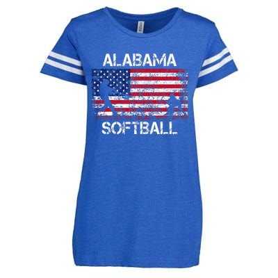 Alabama Softball Team American Flag Gift Enza Ladies Jersey Football T-Shirt