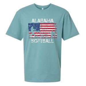 Alabama Softball Team American Flag Gift Sueded Cloud Jersey T-Shirt