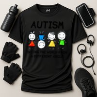 Autism Seeing The World From A Different Angle Autism Cooling Performance Crew T-Shirt