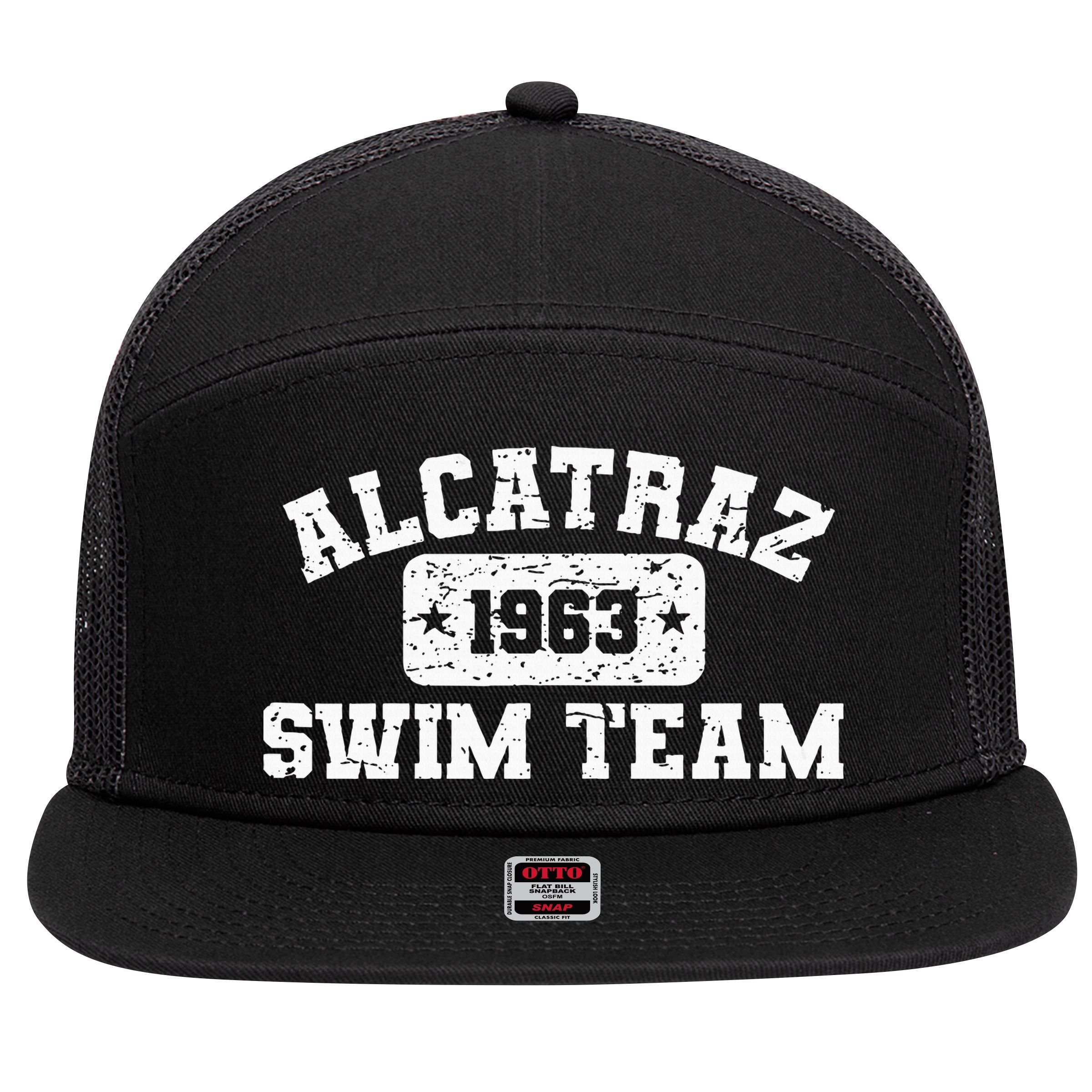 Alcatraz Swim Team 7 Panel Mesh Trucker Snapback Hat