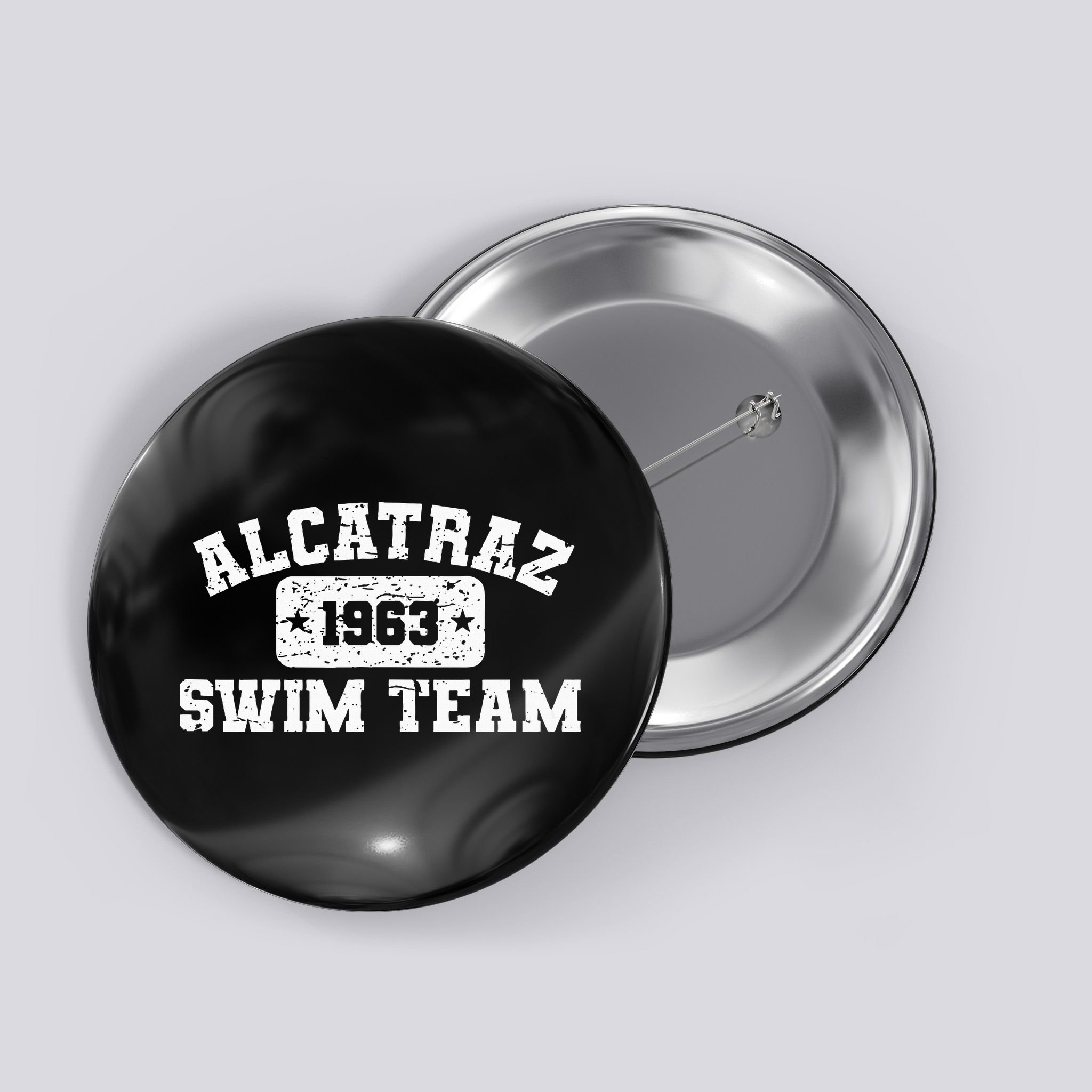 Alcatraz Swim Team Button