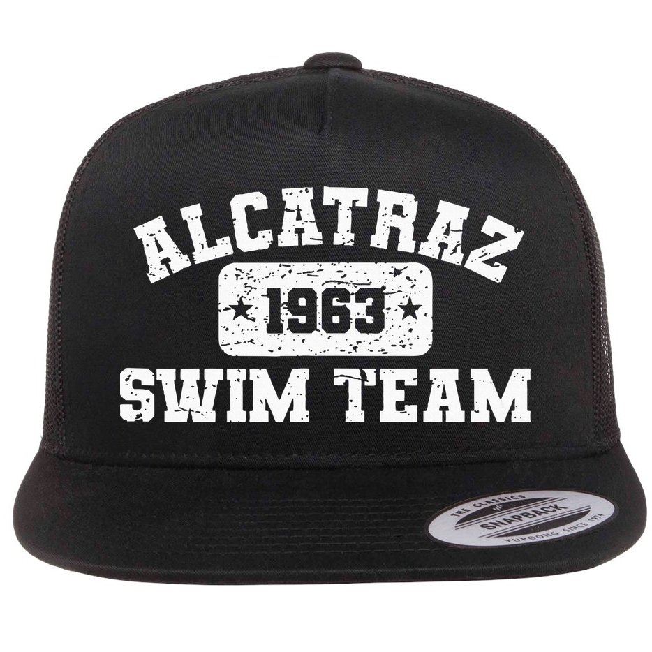 Alcatraz Swim Team Flat Bill Trucker Hat