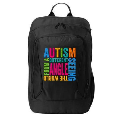 Autism Seeing The World From A Different Angle Autism Gift City Backpack