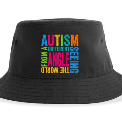 Autism Seeing The World From A Different Angle Autism Gift Sustainable Bucket Hat