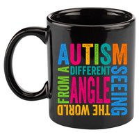 Autism Seeing The World From A Different Angle Autism Gift 11oz C Handle Ceramic Mug
