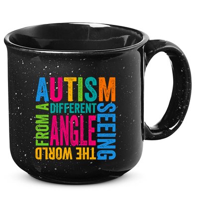 Autism Seeing The World From A Different Angle Autism Gift 15oz Campfire Ceramic Mug