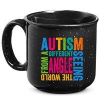 Autism Seeing The World From A Different Angle Autism Gift 15oz Campfire Ceramic Mug