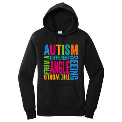 Autism Seeing The World From A Different Angle Autism Gift Women's Pullover Hoodie
