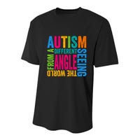 Autism Seeing The World From A Different Angle Autism Gift Youth Performance Sprint T-Shirt