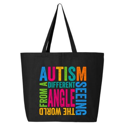 Autism Seeing The World From A Different Angle Autism Gift 25L Jumbo Tote