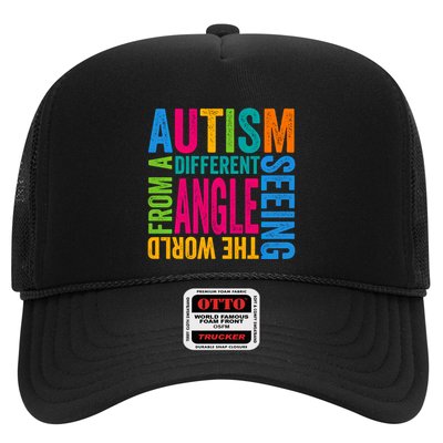 Autism Seeing The World From A Different Angle Autism Gift Trucker Hat