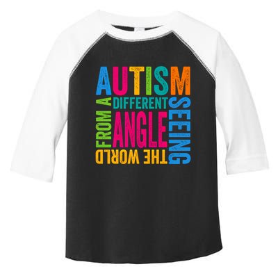 Autism Seeing The World From A Different Angle Autism Gift Toddler Fine Jersey T-Shirt