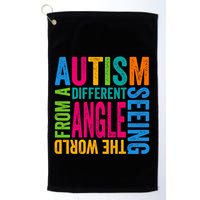 Autism Seeing The World From A Different Angle Autism Gift Golf Towel
