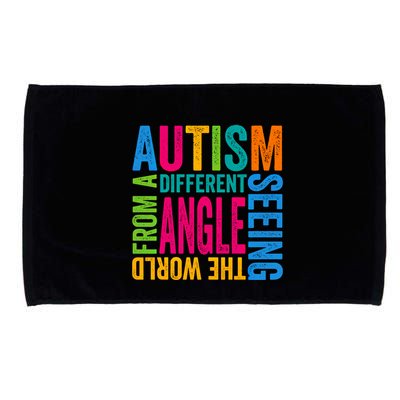 Autism Seeing The World From A Different Angle Autism Gift Microfiber Hand Towel