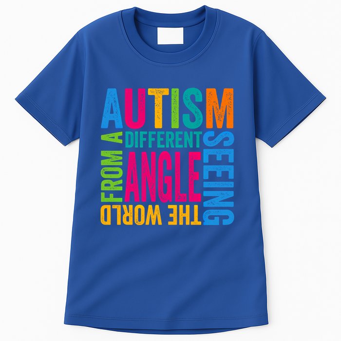 Autism Seeing The World From A Different Angle Autism Gift Tall T-Shirt