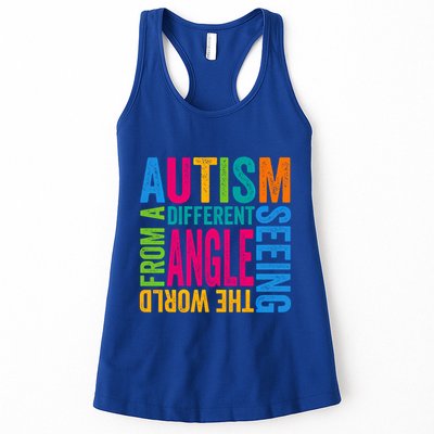 Autism Seeing The World From A Different Angle Autism Gift Womens Tank Top
