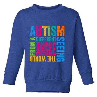 Autism Seeing The World From A Different Angle Autism Gift Toddler Sweatshirt
