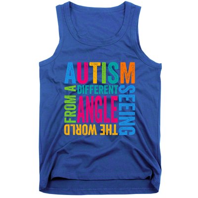 Autism Seeing The World From A Different Angle Autism Gift Tank Top
