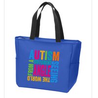 Autism Seeing The World From A Different Angle Autism Gift Zip Tote Bag