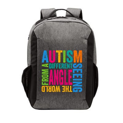 Autism Seeing The World From A Different Angle Autism Gift Vector Backpack
