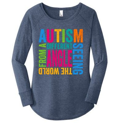 Autism Seeing The World From A Different Angle Autism Gift Women's Perfect Tri Tunic Long Sleeve Shirt