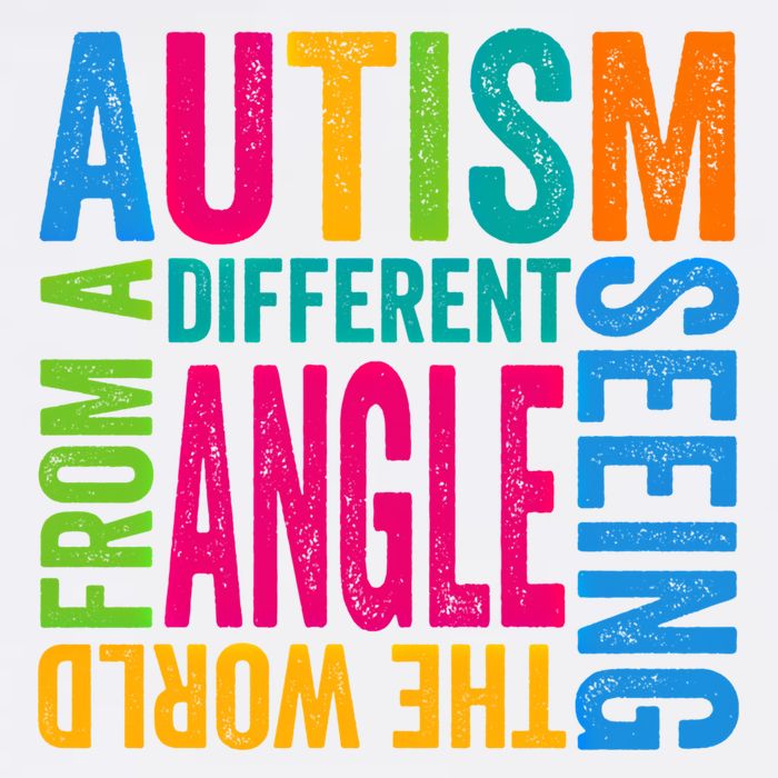 Autism Seeing The World From A Different Angle Autism Gift Garment-Dyed Sweatshirt
