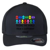 Autism Seeing The World From A Different Angle Awareness2024 Gift Flexfit Unipanel Trucker Cap