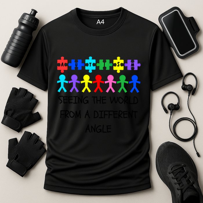 Autism Seeing The World From A Different Angle Awareness2024 Gift Performance Shirt