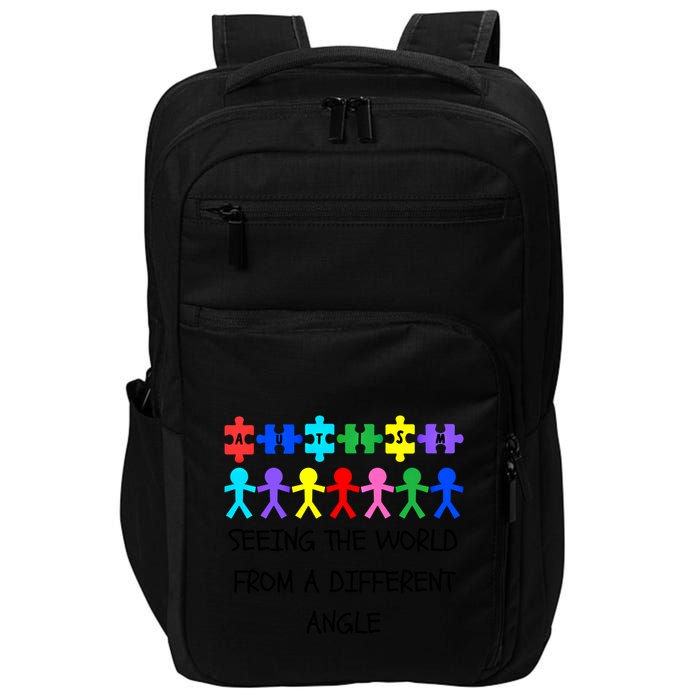 Autism Seeing The World From A Different Angle Awareness2024 Gift Impact Tech Backpack