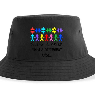 Autism Seeing The World From A Different Angle Awareness2024 Gift Sustainable Bucket Hat