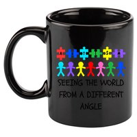 Autism Seeing The World From A Different Angle Awareness2024 Gift 11oz C Handle Ceramic Mug