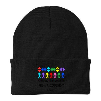 Autism Seeing The World From A Different Angle Awareness2024 Gift Beanie